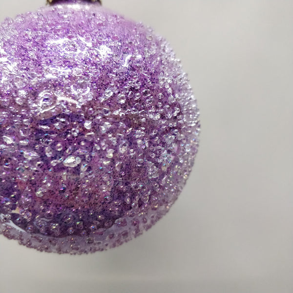 Purple Frosted Bauble