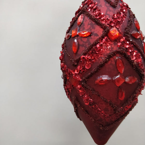 Red Yolanda Finial Bauble